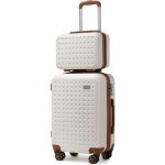 Kono set de 2 valises cabine rigide valises de voyage 55x38x24cm  4 roulettes + serrure tsa & portable ...
