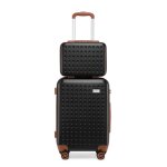 Kono set de 2 valises cabine rigide valises de voyage 55x38x24cm  4 roulettes + serrure tsa & portable ...