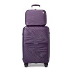 Set de 2 valise cabine rigide ultra lgre 55x40x22cm valises de voyage  4 roulettes et serrure tsa ...