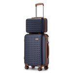 Set de 2 valises de voyage 55x38x19. 5cm rigide bagage cabine lgere  4 roulettes avec serrure tsa et ...