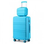 Kono set de 2 valise de voyage 55x40x22cm valise rigide abs bagage cabine + valise vanity case  4 roulettes ...