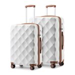 Kono set de 2 valises de voyage rigide bagage cabine  main (53 + 61cm) ultra lgere  4 roulettes avec ...