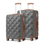 Kono set de 2 valises de voyage rigide bagage cabine  main (53 + 61cm) ultra lgere  4 roulettes avec ...
