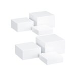 Set 3 plateaux prsentoirs blancs lifewit pour gteaux et desserts plastique empilable 6 pices