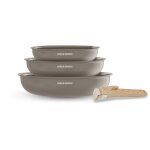 Set de 3 poles - tous feux dont induction - arthur martin - am4587 - cramique -  20 - 24 - 28 cm + ...