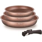 Set de 3 po�les - tous feux dont induction - arthur martin - am9811 - � 20 24 et 28 cm + 1 poign�e amovible ...