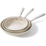 Set de 3 po�les � rev�tement c�ramique pour induction 20 / 24 / 28 cm pour tous les types de plaques ...