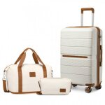 British traveller set de 3 valises 55x22x37cm cabine  main 4 roulettes e serrure tsa + sac de voyage ...