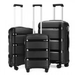Kono set de 3 valises cabine (55 / 65 / 76cm) valise de voyage rigide bagages cabine polypropyl�ne � ...