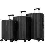 Set de 3 valises - ensemble m - l - xl - avec serrure tsa - avec 4 roues rotatives  360 - tige tlescopique ...