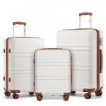 Kono set de 3 valises � la mode en abs valise (51 + 65 + 74cm) avec mallette de transport rigide avec ...