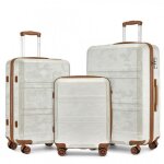 Kono set de 3 valises de voyage rigide bagage cabine (51. 55 / 65 / 75cm) avec 4 roulettes et serrure ...