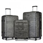Kono set de 3 valises de voyage rigide bagage cabine (51. 55 / 65 / 75cm) avec 4 roulettes et serrure ...