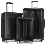 Kono set de 3 valises rigide valise de voyage (55 / 65 / 75cm) ultra l�ger abs&pc extensible valise � ...
