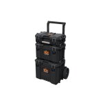 Set de 3 valises - keter - roc pro gear 2. 0 - noir - imperm�able - 4 roulettes 360�