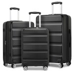 Kono set de 3 valises de voyage (55 / 65 / 75cm) rigide ultra l�g�re durable trolley abs + pc valises ...