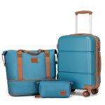 Kono set de 3 valises de voyage lgre 54x37x22cm&vanity case et pliable sac de voyage pour sport avec ...