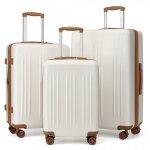 Kono set de 3 valises de voyage rigide (55 / 65 / 75cm) abs valise extensible lgre bagages cabine  ...