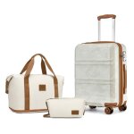 Set de 3 valises de voyage rigide bagage cabine 51. 5x40x22cm + pliable sac de voyage pour sport avec ... Set de 3 valises de voyage rigide bagage cabine 51. 5x40x22cm + pliable sac de voyage pour sport avec ...
