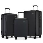 Kono set de 3 valises de voyage rigide ensemble de valise (55 / 64. 5 / 74cm) rigide valise trolley  ...