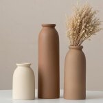 Set de 3 vases en c�ramique de 26 6 cm petites vases � fleurs pour d�cor orange jaune blanc (earth tone ...