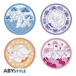 Set de 4 assiettes pokemon style japonais