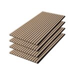 Set de 4 panneaux muraux acoustiques dcoratifs en feutrine et mdf chne 60x120cm - kyoto