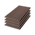 Set de 4 panneaux muraux acoustiques dcoratifs en feutrine et mdf noyer 60x120cm - kyoto