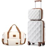 British traveller set de 4 valise 53cm + vanity case + sac de voyage trousse de maquillage valise de ...