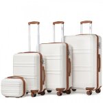 Kono set de 4 valises rigide bagage cabine (28 / 51. 5 / 65 / 75cm) valises de voyage avec 4 roulettes ...