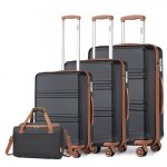 Kono set de 4 valises de voyage rigide valise (55 + 65 + 74cm)  4 roulettes avec serrure tsa + sac de ...