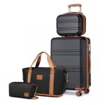 Kono set de 4 valises de voyage rigide bagage cabine 51. 5x38x21cm avec portable vanity case + pliable ...