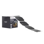 Set de 48 �tiquettes autocollantes noires (6x4 cm) pour bocaux de cuisine