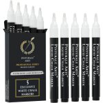 Set 5 feutre blanc effacable pour tableau noir pointe 2mm feutre craie effacable tableau noir stylo craie ...