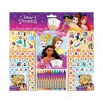 Set 500 pices coloriage crayons de couleur & stickers - princesses disney
