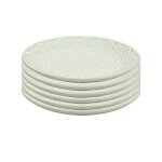 Set de 6 assiettes � dessert en c�ramique vert motif mandala (�195 cm) - akka