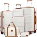Kono set de 6 valises de voyage rigide bagage cabine (24 / 51 / 65 / 75cm) avec serrure tsa + vanity ... Kono set de 6 valises de voyage rigide bagage cabine (24 / 51 / 65 / 75cm) avec serrure tsa + vanity ...