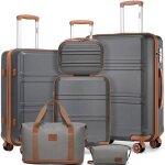 Kono set de 6 valises de voyage rigide bagage cabine (24 / 51 / 65 / 75cm) avec serrure tsa + vanity ... Kono set de 6 valises de voyage rigide bagage cabine (24 / 51 / 65 / 75cm) avec serrure tsa + vanity ...