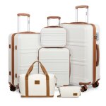 Set de 6 valise (28 / 51. 5 / 65 / 75cm) et vanity case + pliable sac de voyage pour sport avec trousse ... Set de 6 valise (28 / 51. 5 / 65 / 75cm) et vanity case + pliable sac de voyage pour sport avec trousse ...