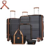Kono set de 6 valises de voyage ensemble de valise (28 / 55 / 65 / 74cm) + pliable sac de voyage pour ...