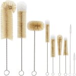 Set 9 goupillons � bouteille ecouvillon � bouteille longues en rayonne de coco lot brosses de nettoyage ...