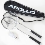 Set badminton apollo match pro 400 ? raquettes de badminton avec housse et volants ? white / black Set badminton apollo match pro 400 ? raquettes de badminton avec housse et volants ? white / black