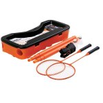 Set de badminton - nils - zsb1 - raquettes l�g�res - filet inclus - mixte orange / noir