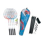Set de badminton - talbot torro - 4 fighter - 4 raquettes - cordage multifilament avec ?illets - 3 volants ...