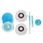 Set balai serpillère seau essoreur clean twist disc mop pour nettoyage des sols - errolves - bleu Set balai serpillère seau essoreur clean twist disc mop pour nettoyage des sols - errolves - bleu
