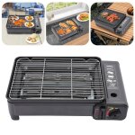 Set de barbecue de camping - barbecue extérieur à gaz portable - avec plaque de cuisson - cuisinière ... Set de barbecue de camping - barbecue extérieur à gaz portable - avec plaque de cuisson - cuisinière ...