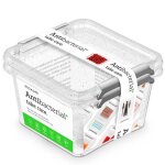 Set de bo�tes de rangement - edanti - 2x115l - antibact�rien micro - argent - transparent / argent - ...