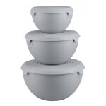 Set de bols practic plastique 1. 5l 3l 6l gris 10031290
