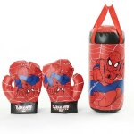 Set de boxe enfant - resteq - spiderman - sac de frappe 28x12 cm - gants inclus - entraînement à domicile ... Set de boxe enfant - resteq - spiderman - sac de frappe 28x12 cm - gants inclus - entraînement à domicile ...