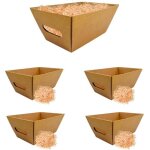 Set cadeau cratif ? 5 corbeilles carton 26x17x11 cm avec 125g de garniture naturelle idal pour cadeaux ...